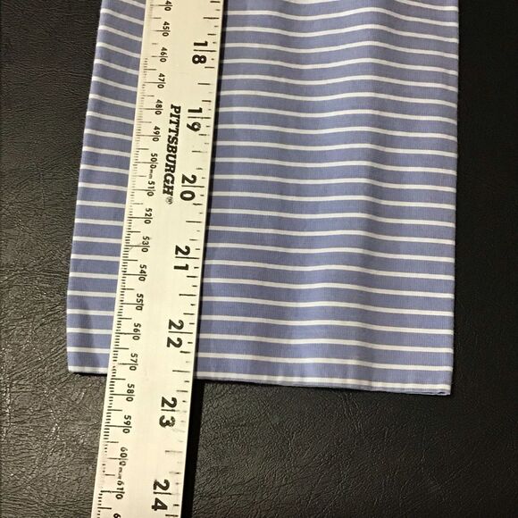 Zara Woman Blue White Striped High Low Tunic Blouse M - Picture 12 of 15
